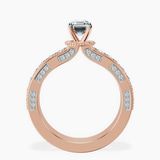 14kt Rose Gold Regalia Milgrain Lab Diamond Ring side right image one