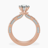 18kt Rose Gold Regalia Milgrain Lab Diamond Ring side right image one