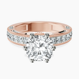 10kt Rose Gold Regalia Milgrain Lab Diamond Ring front image
