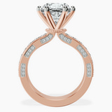 14kt Rose Gold Regalia Milgrain Lab Diamond Ring side right image one