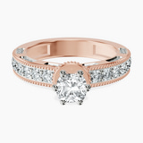 18kt Rose Gold Regalia Milgrain Lab Diamond Ring front image