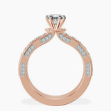 18kt Rose Gold Regalia Milgrain Lab Diamond Ring side right image one