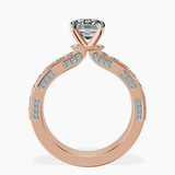 18ct Rose Gold Regalia Milgrain Lab Diamond Ring side right image one