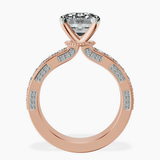 14kt Rose Gold Regalia Milgrain Lab Diamond Ring side right image one