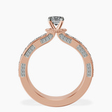 18kt Rose Gold Regalia Milgrain Lab Diamond Ring side right image one