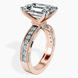 14kt Rose Gold Regalia Milgrain Lab Diamond Ring standing product image one