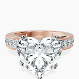 14kt Rose Gold Regalia Milgrain Lab Diamond Ring front image