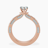 18kt Rose Gold Regalia Milgrain Lab Diamond Ring side right image one