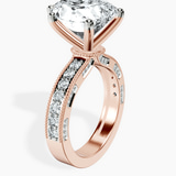 18kt Rose Gold Regalia Milgrain Lab Diamond Ring standing product image one