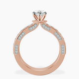 14kt Rose Gold Regalia Milgrain Lab Diamond Ring side right image one