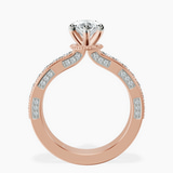 9ct Rose Gold Regalia Milgrain Lab Diamond Ring side right image one