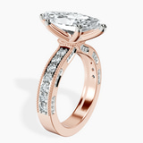 14kt Rose Gold Regalia Milgrain Lab Diamond Ring standing product image one