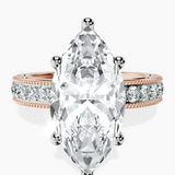 14kt Rose Gold Regalia Milgrain Lab Diamond Ring front image