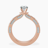 18kt Rose Gold Regalia Milgrain Lab Diamond Ring side right image one