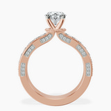 14ct Rose Gold Regalia Milgrain Lab Diamond Ring side right image one