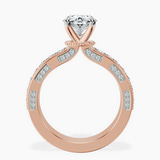 10kt Rose Gold Regalia Milgrain Lab Diamond Ring side right image one