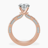 14kt Rose Gold Regalia Milgrain Lab Diamond Ring side right image one