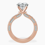 14kt Rose Gold Regalia Milgrain Lab Diamond Ring side right image one