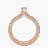 18kt Rose Gold Regalia Milgrain Lab Diamond Ring side right image one