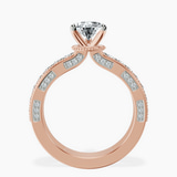 18kt Rose Gold Regalia Milgrain Lab Diamond Ring side right image one