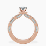 14kt Rose Gold Regalia Milgrain Lab Diamond Ring side right image one
