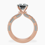 14ct Rose Gold Regalia Milgrain Lab Diamond Ring side right image one