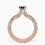 18kt Rose Gold Regalia Milgrain Lab Diamond Ring side right image one