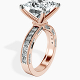 14kt Rose Gold Regalia Milgrain Lab Diamond Ring standing product image one