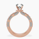 14kt Rose Gold Regalia Milgrain Lab Diamond Ring side right image one