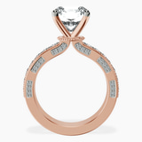 18kt Rose Gold Regalia Milgrain Lab Diamond Ring side right image one