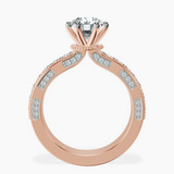 14kt Rose Gold Regalia Milgrain Lab Diamond Ring side right image one