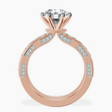14ct Rose Gold Regalia Milgrain Lab Diamond Ring side right image one