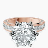 18kt Rose Gold Regalia Milgrain Lab Diamond Ring front image