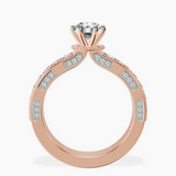 14kt Rose Gold Regalia Milgrain Lab Diamond Ring side right image one