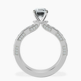18kt White Gold Regalia Milgrain Lab Diamond Ring side right image one