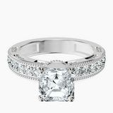 18ct White Gold Regalia Milgrain Lab Diamond Ring front image