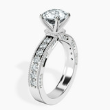 18ct White Gold Regalia Milgrain Lab Diamond Ring standing product image one