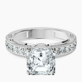 Platinum Regalia Milgrain Lab Diamond Ring front image