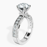 Platinum Regalia Milgrain Lab Diamond Ring standing product image one
