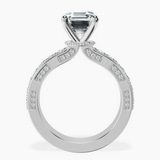 Platinum Regalia Milgrain Lab Diamond Ring side right image one
