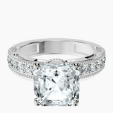 18kt White Gold Regalia Milgrain Lab Diamond Ring front image