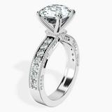 18kt White Gold Regalia Milgrain Lab Diamond Ring standing product image one