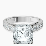 18kt White Gold Regalia Milgrain Lab Diamond Ring front image