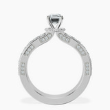 18kt White Gold Regalia Milgrain Lab Diamond Ring side right image one