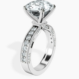 Platinum Regalia Milgrain Lab Diamond Ring standing product image one