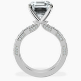 Platinum Regalia Milgrain Lab Diamond Ring side right image one