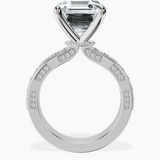 10kt White Gold Regalia Milgrain Lab Diamond Ring side right image one