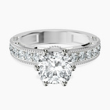 Platinum Regalia Milgrain Lab Diamond Ring front image