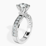 18kt White Gold Regalia Milgrain Lab Diamond Ring standing product image one