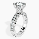 10kt White Gold Regalia Milgrain Lab Diamond Ring standing product image one